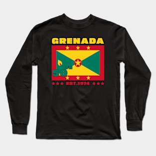 Grenada 50th Independence Day Grenadian Pride Grenada Flag Long Sleeve T-Shirt